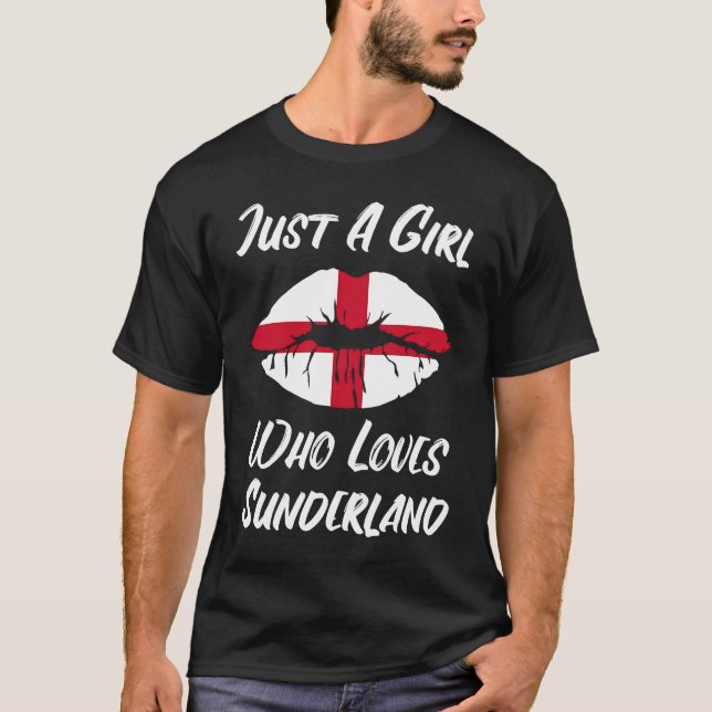 T-shirt Lips Mouth Love Saint George's Cross Flag Sunderla (Devant)