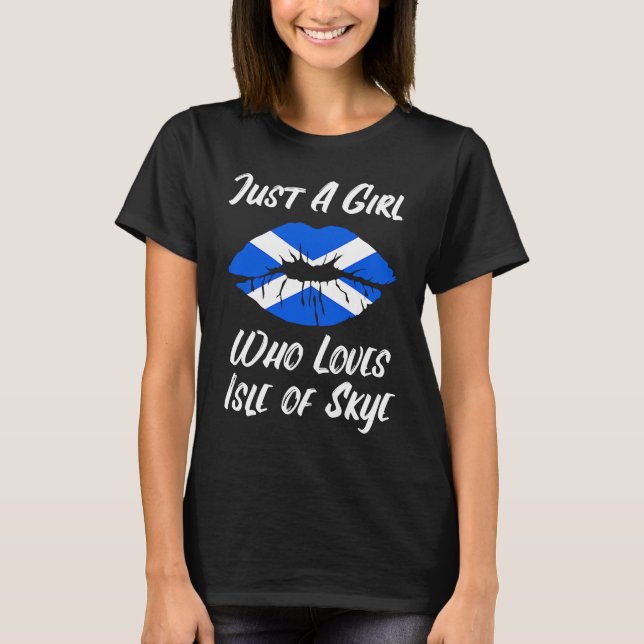 T-shirt Lips Mouth Love Scottish Flag Isle of Skye (Devant)