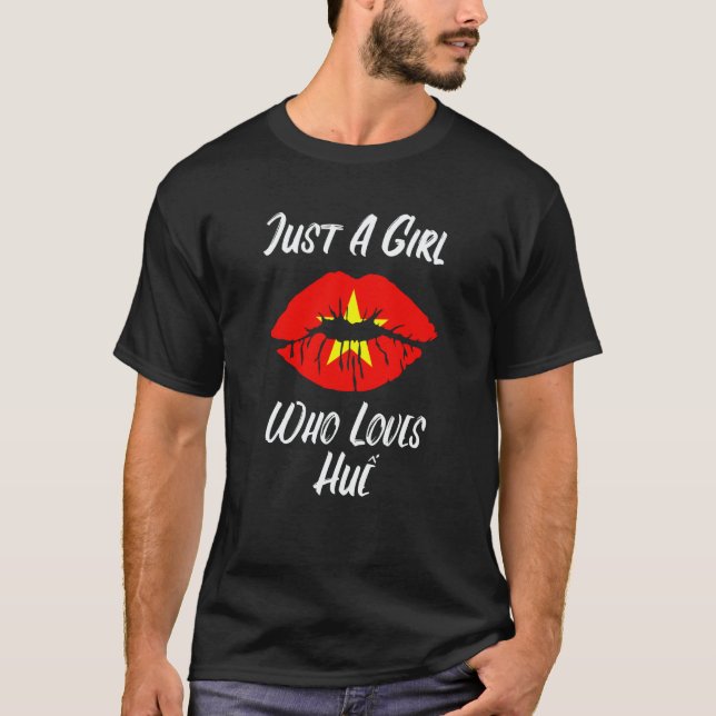 T-shirt Lips Mouth Love Vietnamese Flag Hue (Devant)