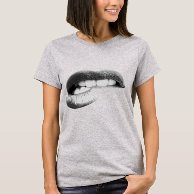 T-shirt Lips Teeth Bite (Devant)