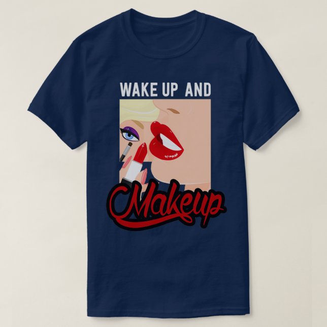 T-shirt Lipstick Cosmetics Maquillage Lips (Design devant)