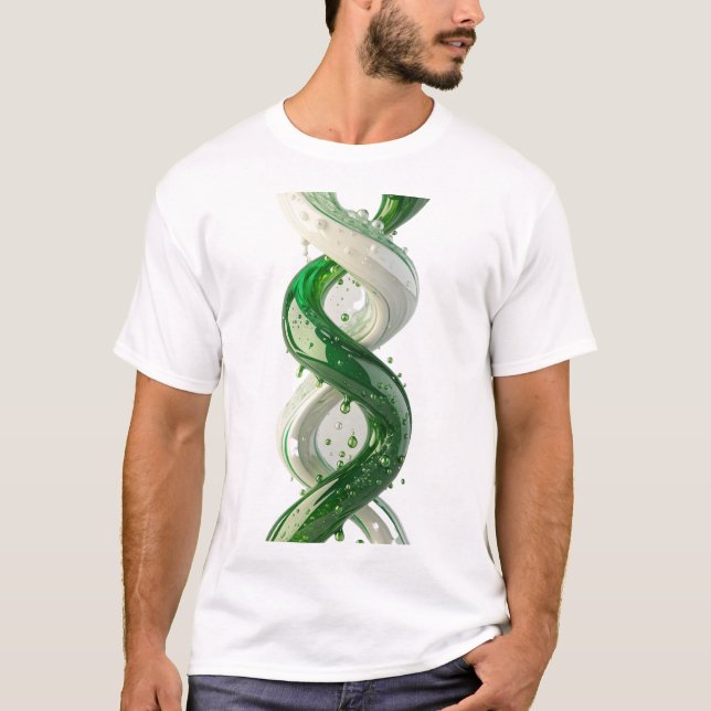 T-shirt Liquid Helix Emerald Continuum Alchemy of Motion V (Devant)