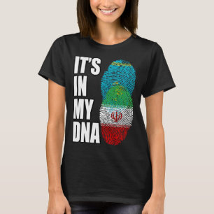 T-shirt L'Iran Et Le Kazakhstan Mélangent Le Drapeau Du Pa