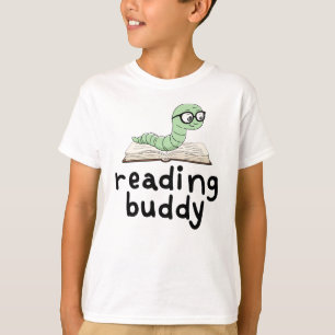 T-shirt Lire Buddy Cute Bookwort Avec Livre