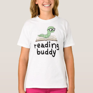 T-shirt Lire Buddy Cute Bookwort Avec Livre