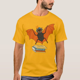 T-shirt Lire Chauve-Souris Bibliothécaire fantaisiste av