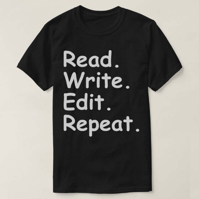 T-shirt Lire Écrire Modifier Répéter (Design devant)