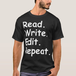 T-shirt Lire Écrire Modifier Répéter