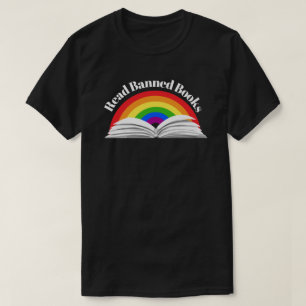 T-shirt Lire les livres interdits Arc-en-ciel