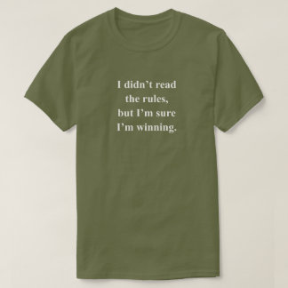 T-shirt Lire les règles Phrase de jeu amusant avec du text