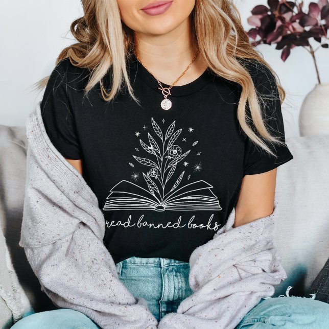 T-shirt Lire Livres Interdits Blooming Floral Livre (Créateur téléchargé)