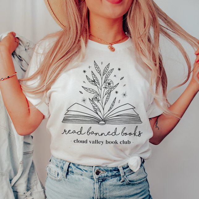 T-shirt Lire Livres Interdits Floraison Personnalisé (Créateur téléchargé)