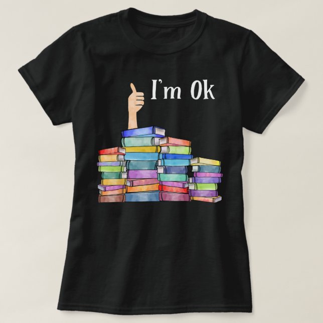 T-shirt Lire Lovers Livre Je suis OK National Book Lovers  (Design devant)