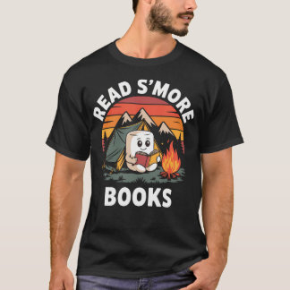 T-shirt Lire plus de livres Mignon feu de camp Lecture Amo