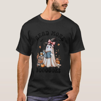 T-shirt Lire Plus Livres Ghost Lecture Livres Bookish Hall