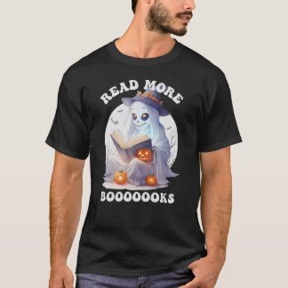 T-shirt Lire Plus Livres, Halloween Bookish Ghost