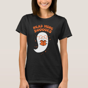 T-shirt Lire Plus Livres Livres Halloween Livres Ghost Boo