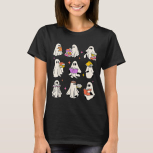 T-shirt Lire Plus Livres Soky Teacher Halloween Ghost Read