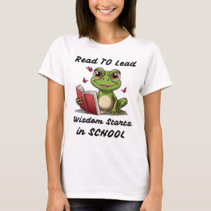 T-shirt Lire pour diriger : La sagesse commence à l'école