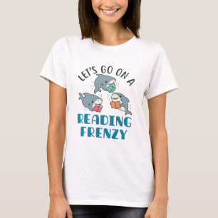 T-shirt Lire un prof français enseignant requin