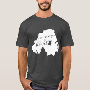T-shirt L'Irlande Du Nord Est Dans Mon Coeur