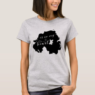 T-shirt L'Irlande Du Nord Est Dans Mon Coeur
