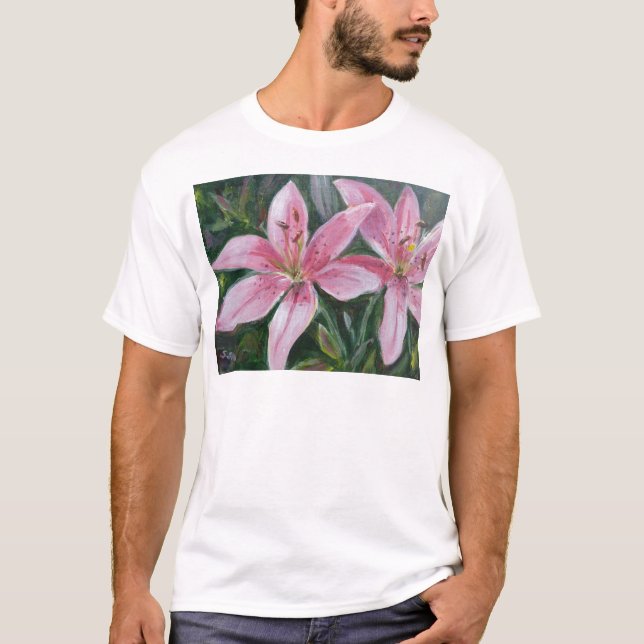 T-shirt Lis roses (Devant)