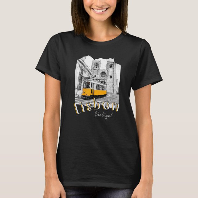 T-shirt Lisbonne Portugal Tramway Portugais Souvenirs Lisb (Devant)