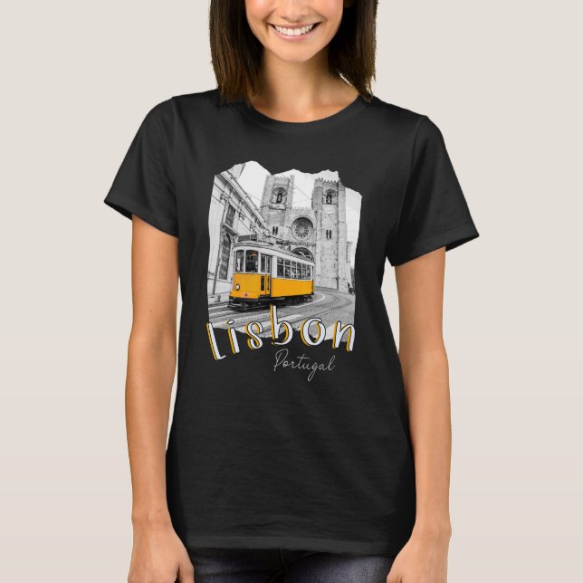 T-shirt Lisbonne Portugal Tramway Portugais Souvenirs Lisb (Devant)
