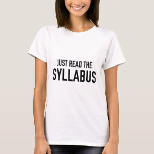 T-shirt Lisez Juste Le Syllabus