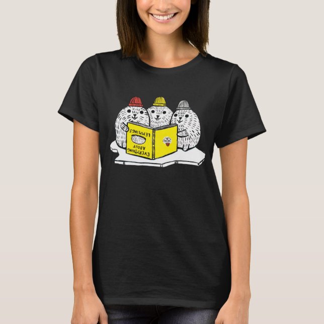 T-shirt Lisez les lemmings de livre ! Pièce en t (Devant)