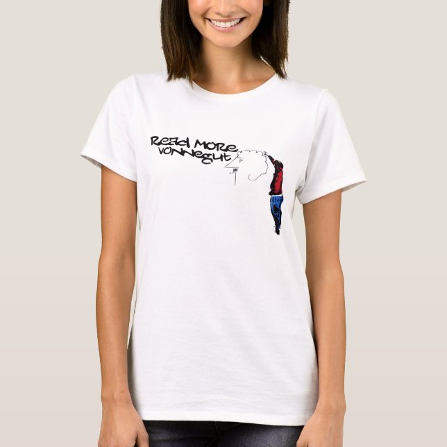 T-shirt Lisez plus de Vonnegut 2,0 (Devant)