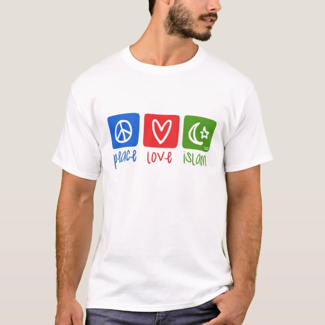 T-shirt l'Islam d'amour de paix (hor) (Devant)