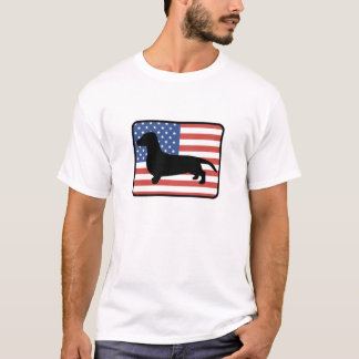 T-shirt lisse américain de teckel