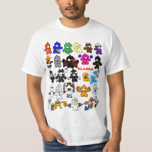 T-shirt liste de charater
