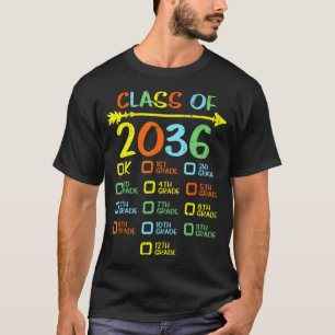 T-shirt Liste De Contrôle Classe D'Empreinte De 2036 Croir