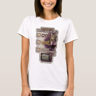 T-SHIRT LISTE DE CONTRÔLE DE CE QU'IL ME FAUT DANS LA VIE