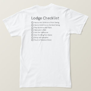 T-shirt Liste de contrôle de Lodge Chemise