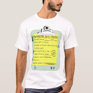 T-shirt Liste de contrôle de partie de Bachelorette