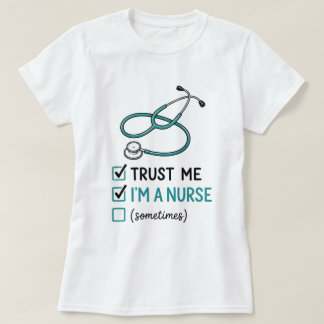 T-shirt liste de contrôle d'infirmière drôle | Tee