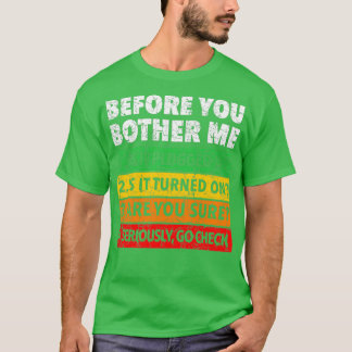 T-shirt Liste de contrôle du support technique avant de me