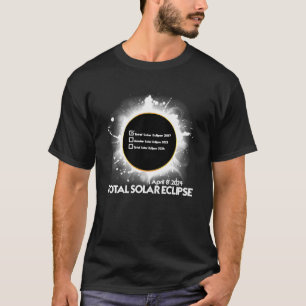 T-shirt Liste de contrôle Eclipse Total Éclipse solaire 8 