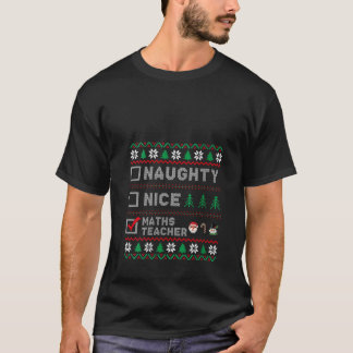 T-shirt Liste de Santa Méchant Gentil Prof de Maths Amusan