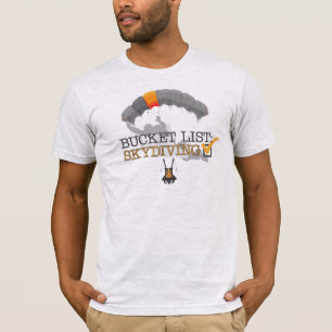 T-shirt Liste de seau : Parachutisme