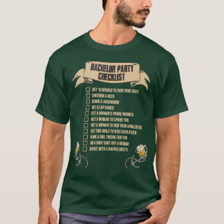 T-shirt Liste de vérification de la partie de baccalauréat
