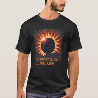 T-shirt Liste de vérification de l'éclipse solaire totale