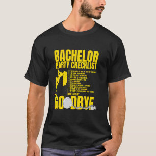T-shirt Liste de vérification pour l'enterrement de vie de
