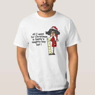 T-shirt Liste des garçons de père Noël Naughty