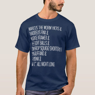 T-shirt Liste des noms des heures de comédie Colgate