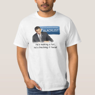 T-shirt Liste noire nationale de réforme de soins de santé